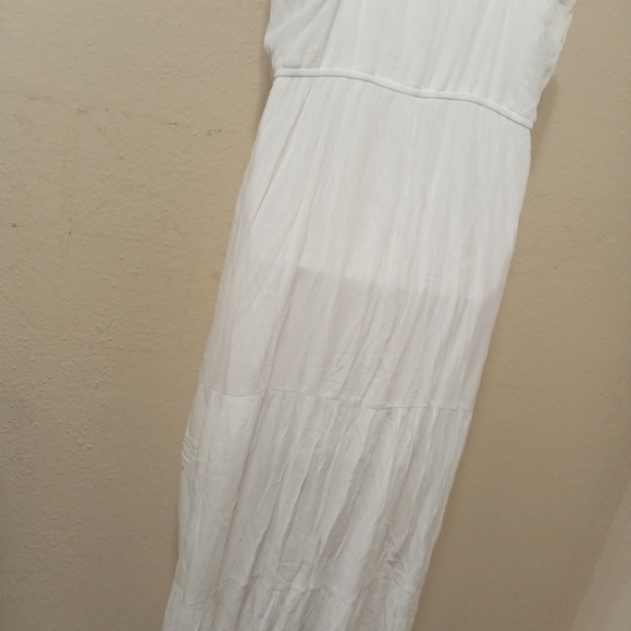 White and Pink Halter Maxi Sundress for Wedding Guest - Picture 5 of 9